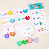 Jeu de cartes et jetons éducatif pour enfant pour apprendre la base 10 en manipulant