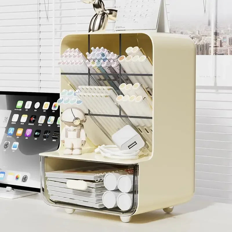 Organiseur de Bureau Moderne :  Accès Facile et Vision Optimale des Fournitures 🗂️