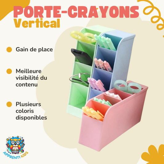 Porte-Crayons Vertical : Un organiseur de Bureau pratique et modulable🌈