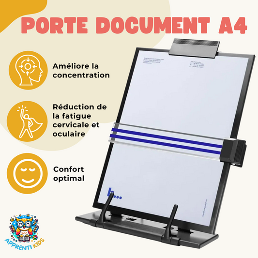 Porte-Document A4 - Support de Bureau Ergonomique 📂