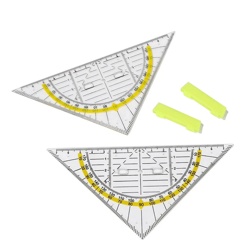 Règle Équerre Rapporteur Ergonomique avec Poignée :  Un Outil Polyvalent et Confortable pour l'Apprentissage ! 📏📐