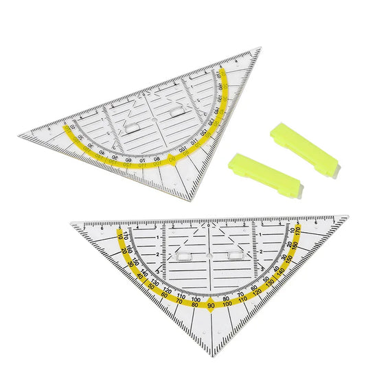 Règle Équerre Rapporteur Ergonomique avec Poignée :  Un Outil Polyvalent et Confortable pour l'Apprentissage ! 📏📐