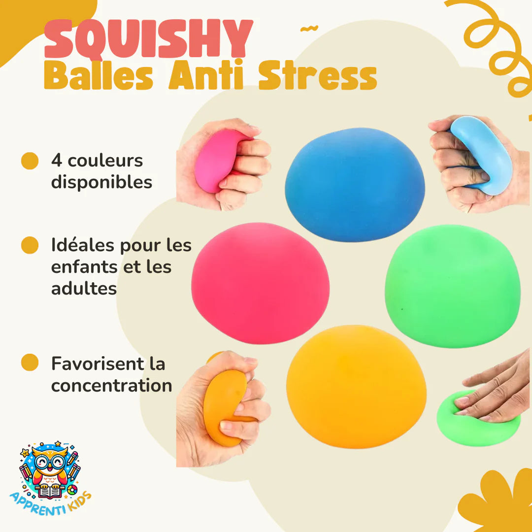 squishies anti stress balles colorées