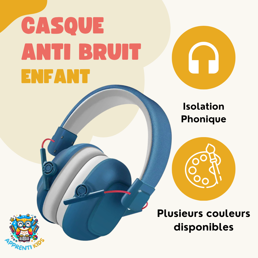 Kit Concentration Enfant TDAH : Casque + Timer + Fidget -10% 🌈