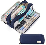trousse 3 compartiments bleu marine