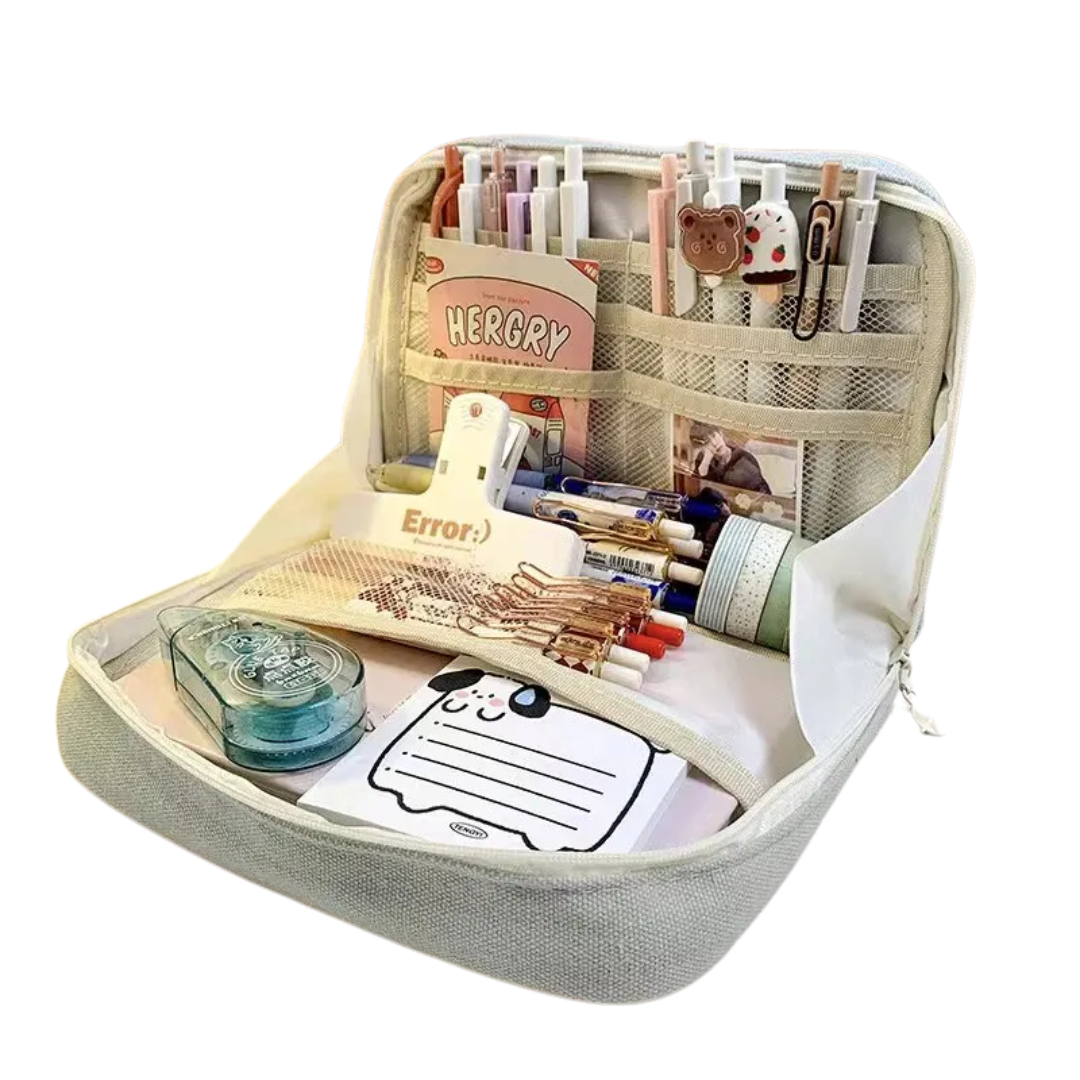 Trousse Scolaire Multi Compartiments - Rangement Optimal 🌈