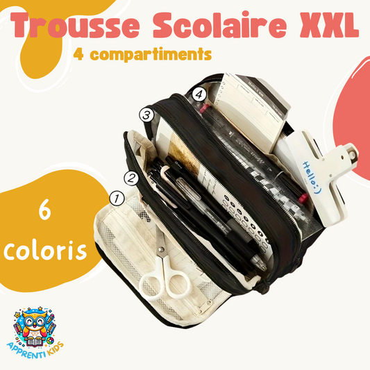 Trousse Scolaire XXL - Grande Capacité de Rangement 🎒