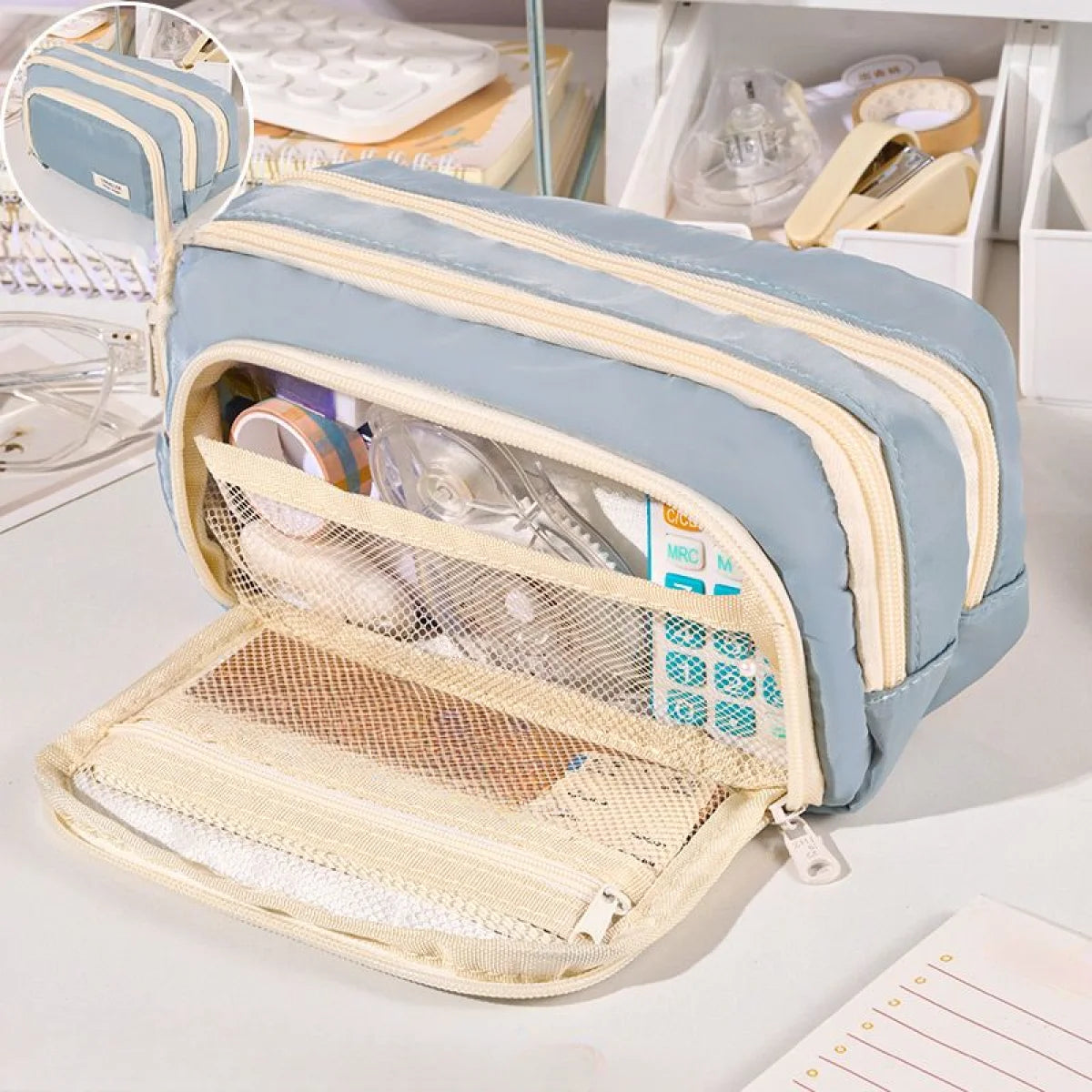 Trousse Scolaire XXL - Grande Capacité de Rangement 🎒