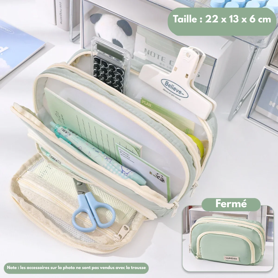 Trousse Scolaire XXL - Grande Capacité de Rangement 🎒