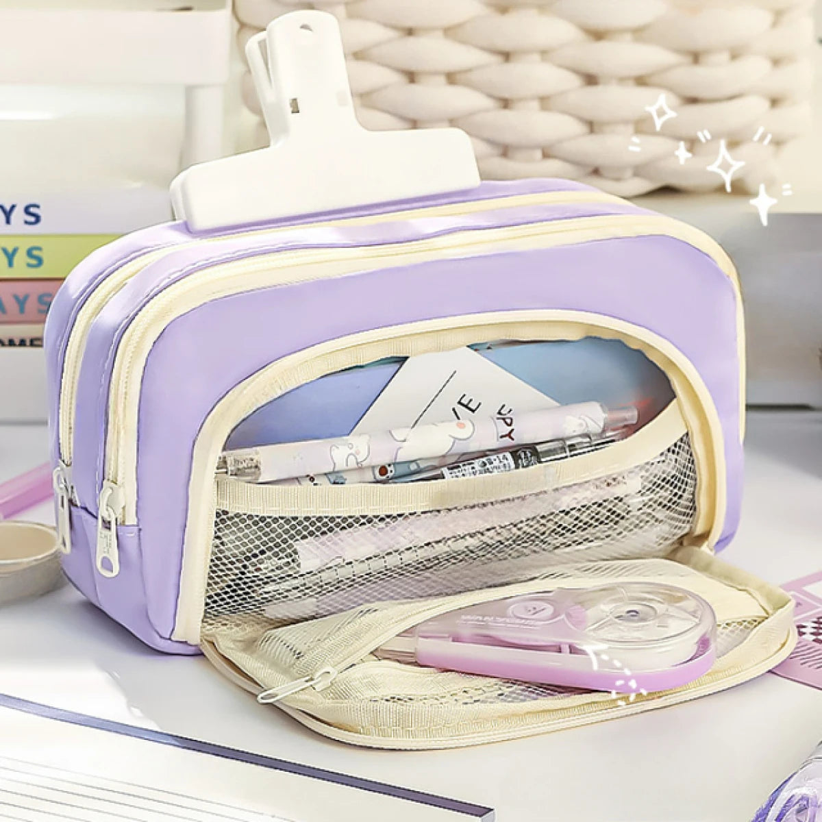 Trousse Scolaire XXL - Grande Capacité de Rangement 🎒